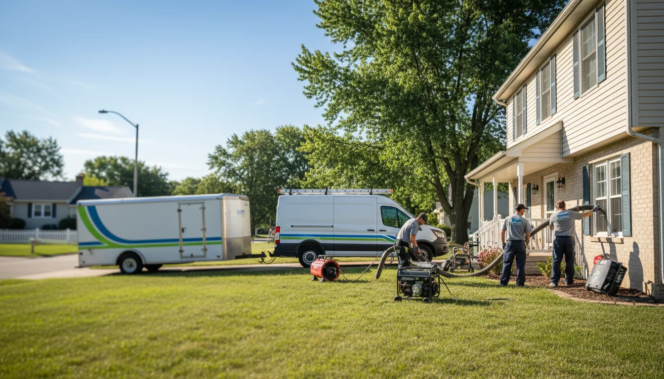 Flooded Basement Restoration And Cleanup With Repair in Gwynneville, IN near me
